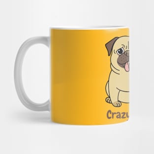 Crazy Pug Design Mug